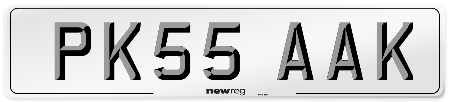 PK55 AAK Number Plate from New Reg